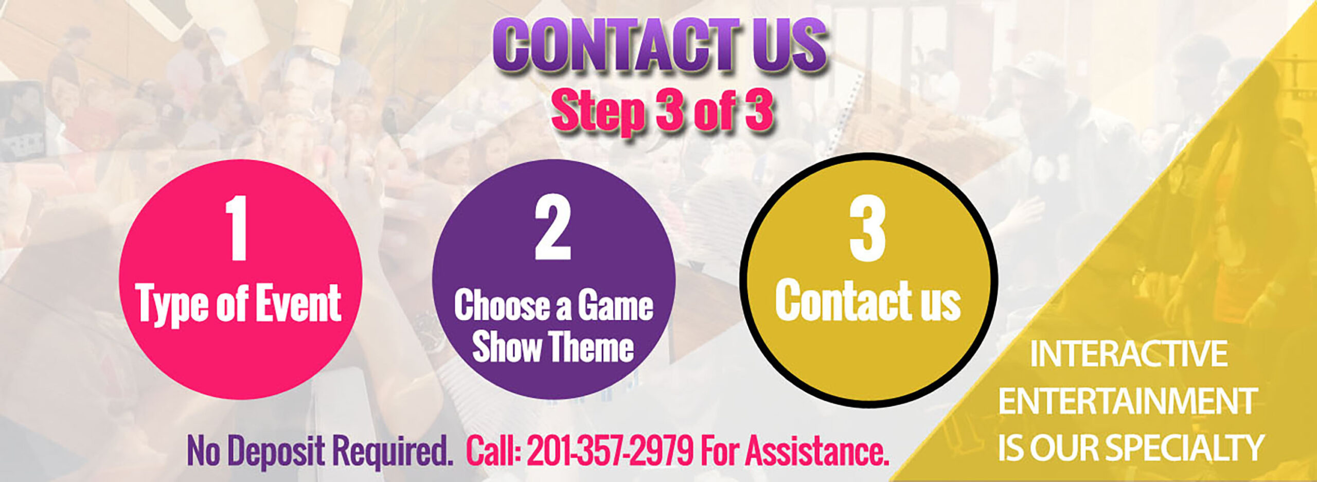 Contact us for Game Show Activities in NJ, NYC and PA