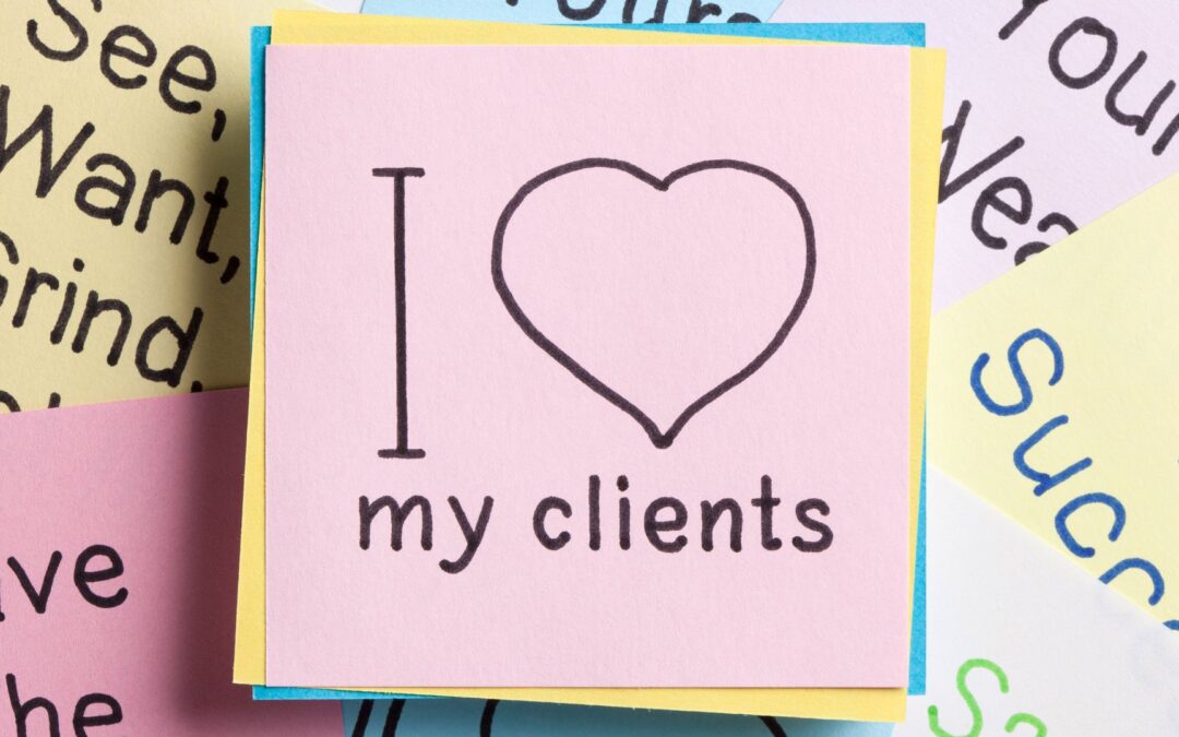 i love my clients sticky