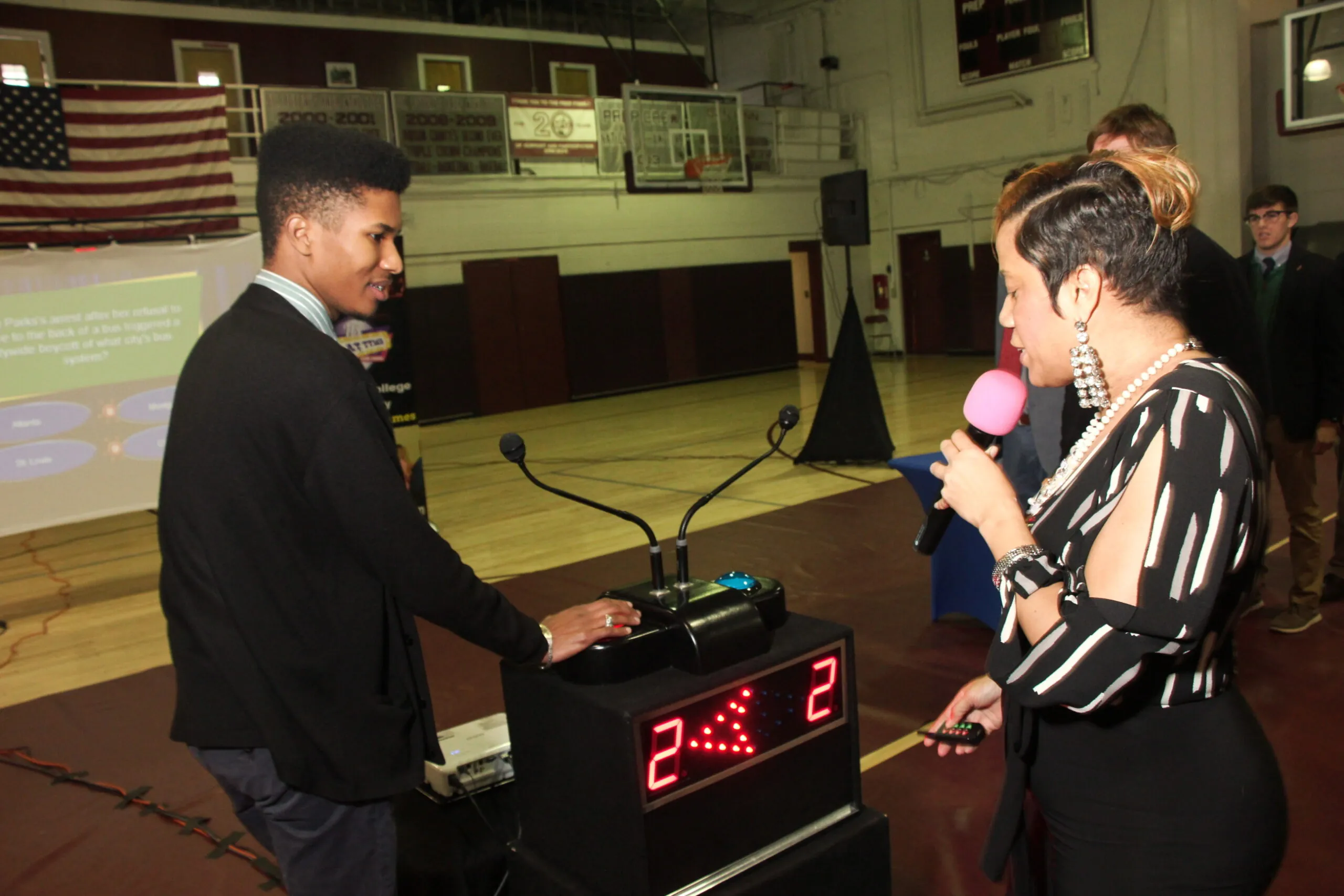 Engaging ideas for schools High school students playing an educational trivia game show
