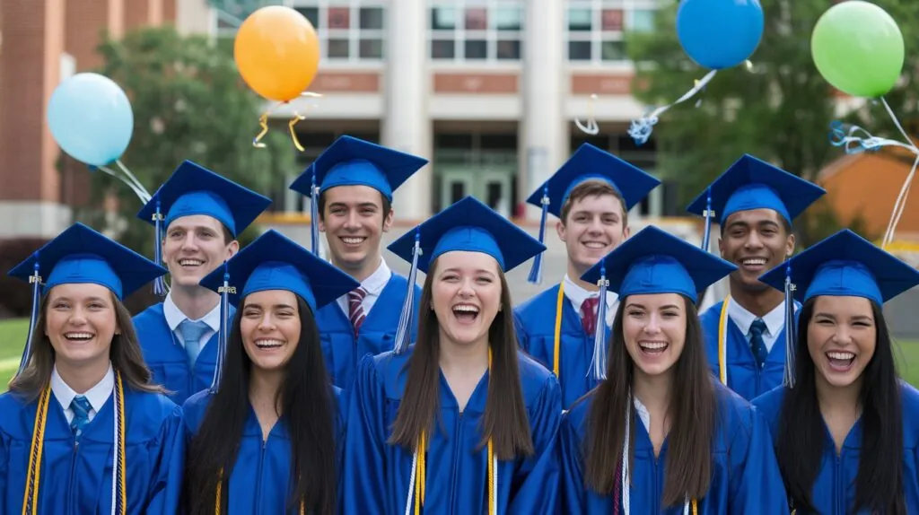 hs graduates cap and gown
