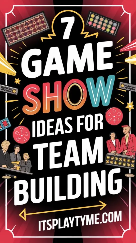 game show ideas for team building pin - Game Shows with Teams