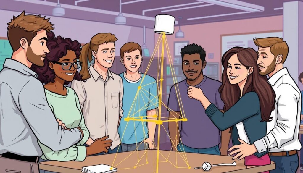 marshmallow challenge team building activity